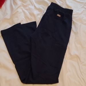 Womens Navy Tall Skinny Pocket Scrub Pants